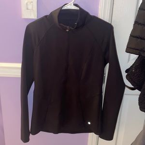 Layer 8 athletic tight full zip up long sleeve shirt